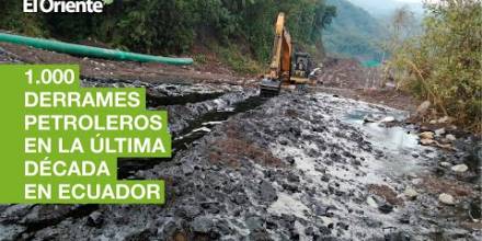 Ecuador registra 1.000 derrames petroleros en la última década
