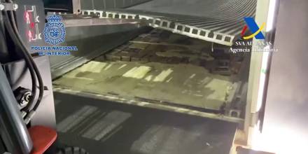 La Policía española incautó de 1.700 kilos de cocaína procedente de Ecuador