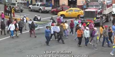 El movimiento indígena de Ecuador marcha contra la inseguridad y la propuesta de subir el IVA