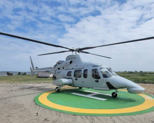 El helicóptero se accidentó en un sector conocido como La Frutilla 2, en Santa Elena