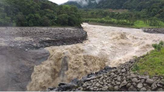 Erosión de la cascada San Rafael - Foto: El Universo