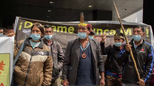 Kichwas reclaman justicia por derrame de Petroecuador y OCP / Foto EFE