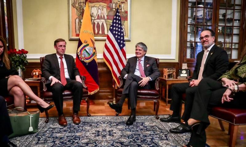 Lasso y Sullivan abordaron varios temas durante su reunión, incluida la seguridad, la crisis climática, la cooperación contra el narcotráfico y migración / Foto: cortesía Presidencia