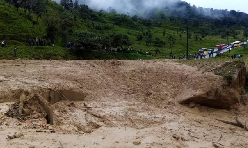 Las lluvias afectan las vías amazónicas / Foto: Cortesía de Ministerio de Transporte y Obras Públicas