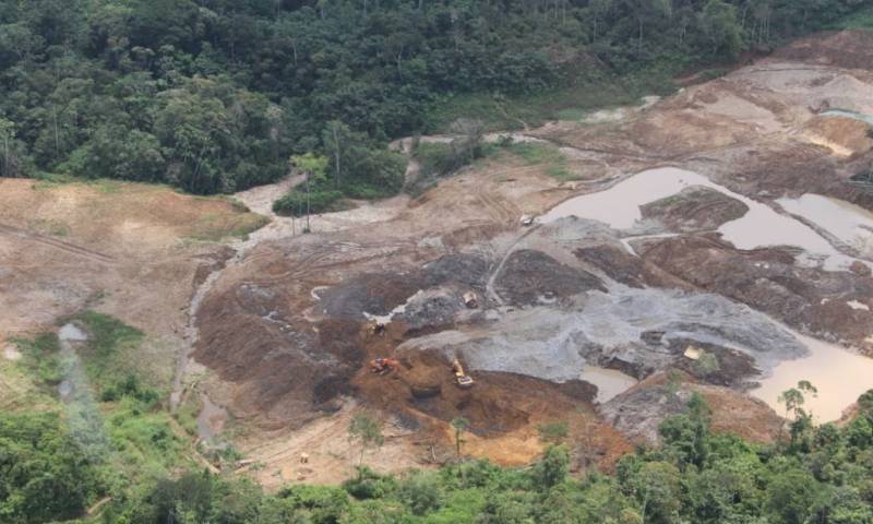 La minería ilegal en Napo pone en riesgo al turismo / Foto: cortesía ministerio de Gobierno