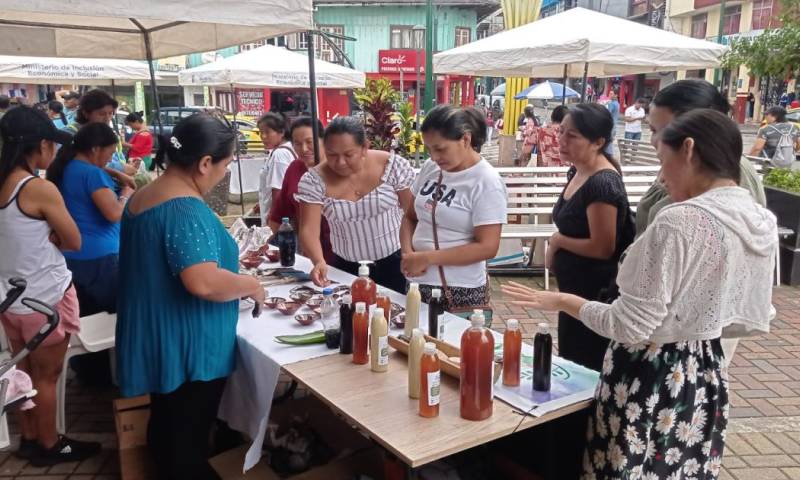 31 emprendedores participaron en la Feria del Emprendimiento en Puyo / Foto: Cortesía MIES
