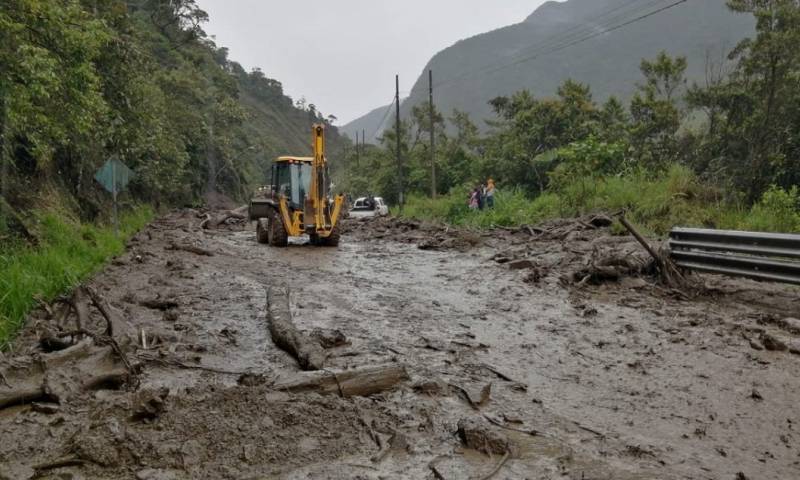 Las lluvias afectan a las carreteras que unen la Sierra con la Amazonía / Foto: cortesía Ministerio de Obras Públicas