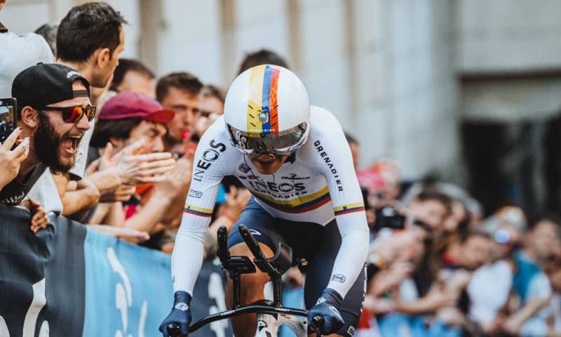 El ciclista carchense se sigue recuperando de la lesión en su rodilla, pero el proceso de recuperación ha sido más lento de lo esperado / Foto: cortesía CyclingImages