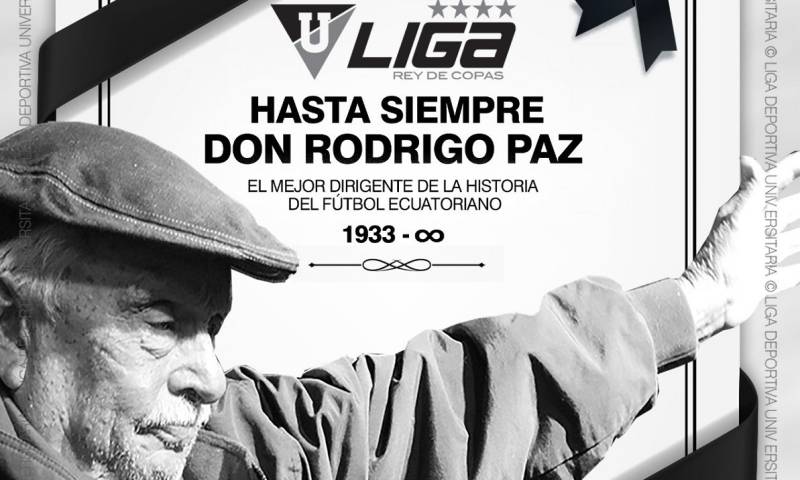 Rodrigo Paz falleció en Estados Unidos / Foto: cortesía de Liga Deportiva Universitaria