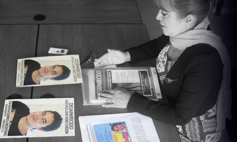Alexandra Córdova, madre de David Romo, lleva 4 años buscando a su hijo. Es uno de los rostros de los últimos años que simboliza la lucha y el dolor de los familiares de desaparecidos que piden justicia. Foto: Plan V