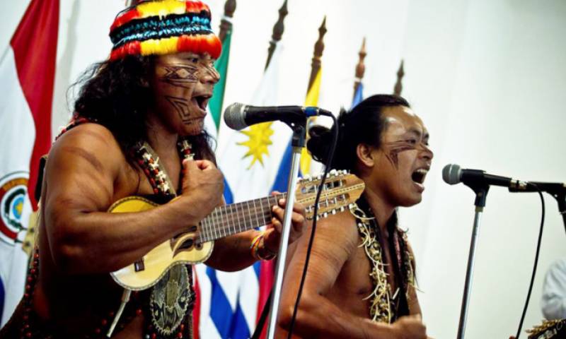 El grupo musical Tawasap en una de sus presentaciones en Morona Santiago. Foto: La Hora