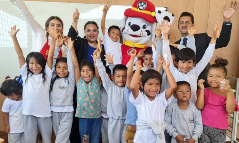 Con esta reapertura, se benefician 10 estudiantes de la comunidad La Merced y 17 niños de la comunidad Pamás / Foto: cortesía ministerio de Educación 