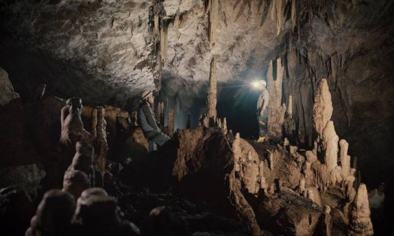El interior de la Cueva de los Tayos (Foto: Miguel Garzón) Image caption La Cueva de los Tayos está ubicada en el sureste de Ecuador, la cual ha fascinado a muchos expedicionarios desde hace décadas. Foto: BBC