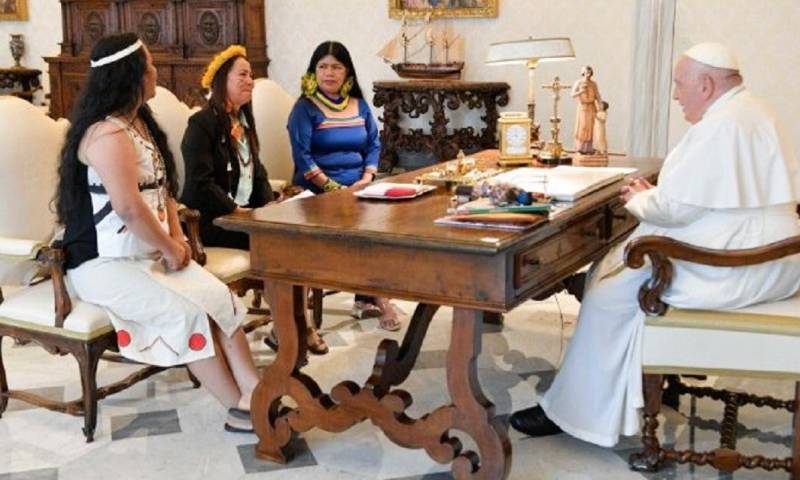 3 representantes de la Conferencia Eclesial de la Amazonía (CEAMA) estuvieron presentes en el Vaticano/ Foto: cortesía Vatican News