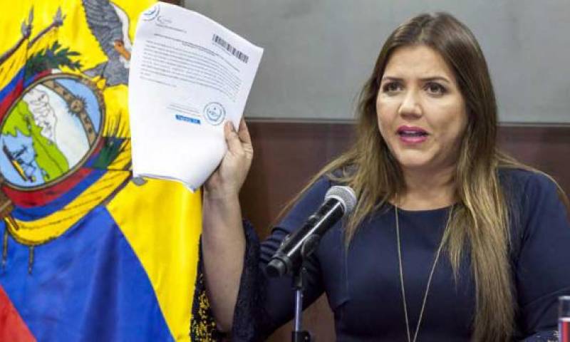 27 de noviembre del 2018.La Vicepresidenta dio una rueda de prensa en Carondelet frente a las acusaciones. Foto: El Comercio