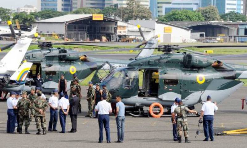 Cinco helicópteros Dhruv, de los siete adquiridos a Hindustan Aeronautics Limited de la India, arribaron al país en marzo del 2009. 
