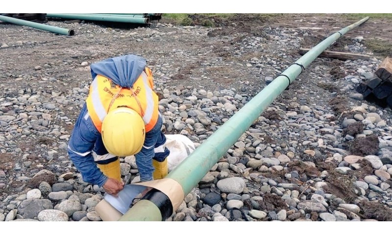El SOTE colapsó por la erosión del río Coca / Foto: cortesía Ejercito