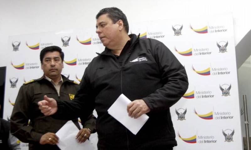 Detención. Mauro Toscanini dirigió la rueda de prensa sobre la captura. (Ministerio del Interior). Foto: Expreso