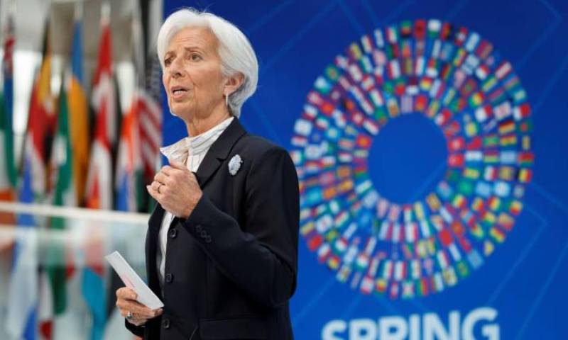 Christine Lagarde, la directora del FMI, en las Reuniones de Primavera. Foto: Expreso