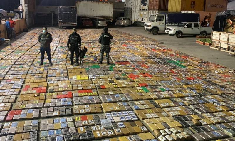La Policía incautó en Guayaquil unas 7 toneladas de droga que tenían como destino Bélgica / Foto: cortesía Policía Nacional