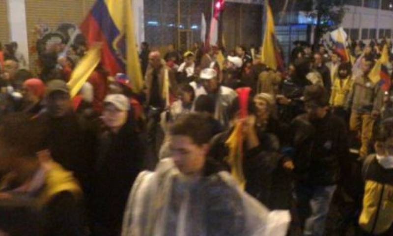 Marcha en Quito, el 12 de marzo de 2017, en contra de lo que consideran un fraude electoral. Foto: La República