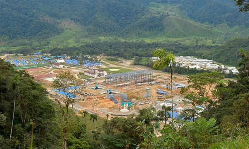 El proyecto minero Mirador, ubicado en la provincia de Zamora Chinchipe, inauguró la producción de cobre a gran escala en el Ecuador en 2019.  Foto: El Telégrafo