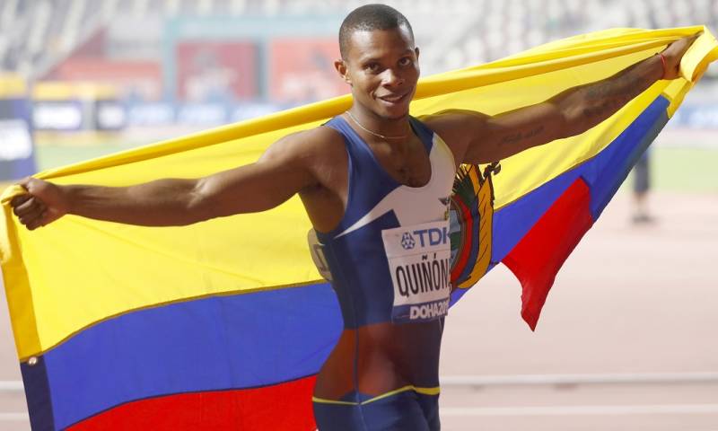 Alex Quiñónez, medallista mundial, fue suspendido por un año / Foto: EFE