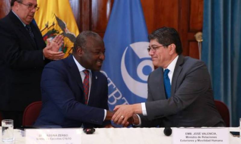 El canciller José Valencia participó en la inauguración del Panel Internacional y Seminario sobre Ciencia y Diplomacia, este jueves 12 de septiembre de 2019. Foto: Expreso