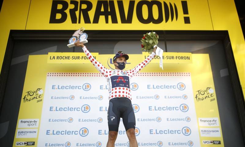 Richard Carapaz, subcampeón de montaña del Tour de Francia / Foto: EFE