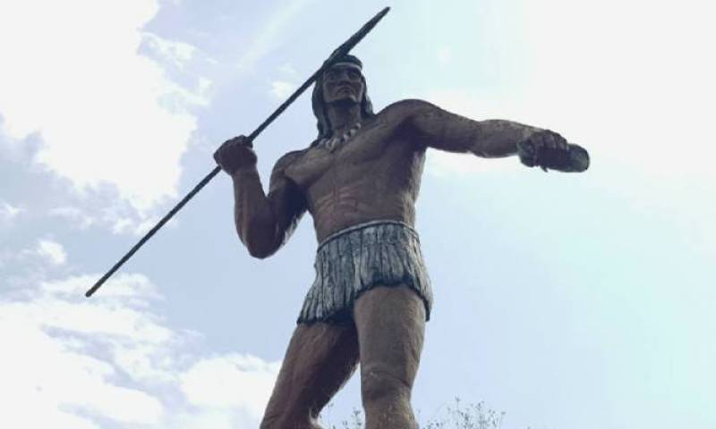 ARCHIDONA, Napo. Representación del guerrero indígena Jumandy. Foto: El Universo
