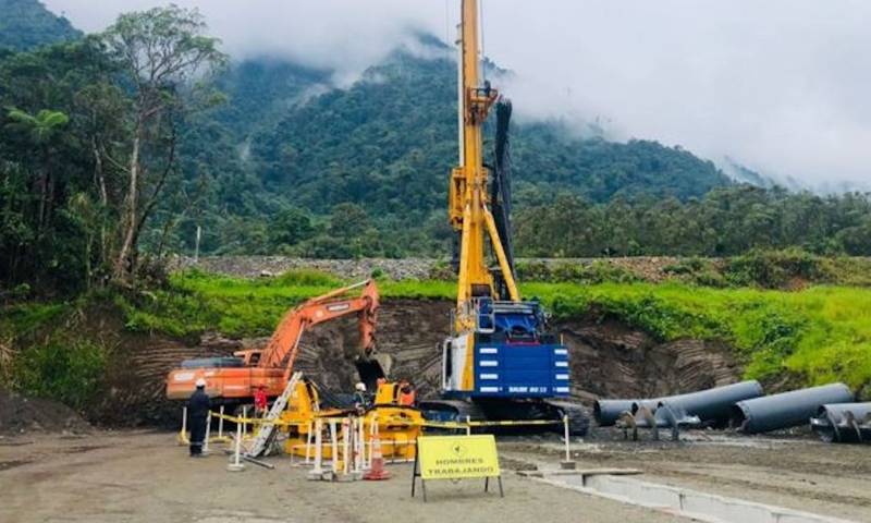 Tras la reactivación de la erosión regresiva en diciembre de 2022, se teme que está avance rápidamente con la temporada de lluvias / Foto: cortesía Celec