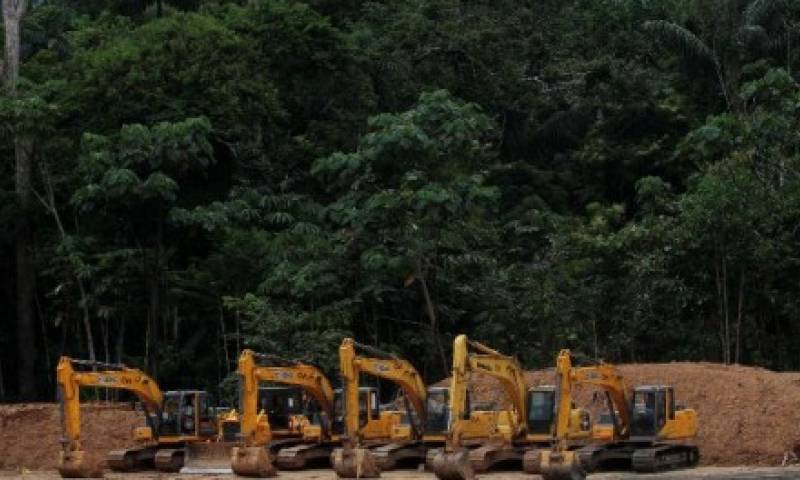 Los bloques de explotacion del parque Yasuni ya tienen maquinaria trabajando en el bloque 31. Foto: La República