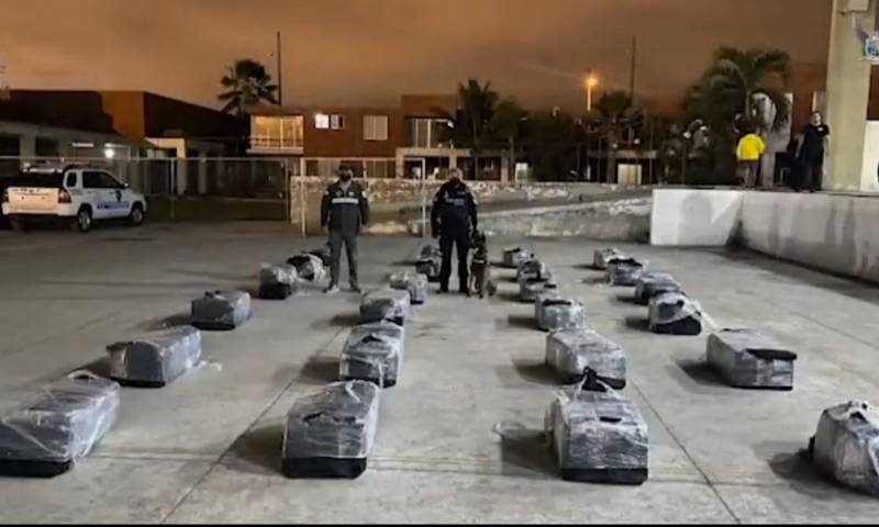Más de una tercera parte de esta droga ha sido decomisada en los diferentes puertos marítimos del país, especialmente en los terminales de la ciudad de Guayaquil / Foto: cortesía Policia Nacional