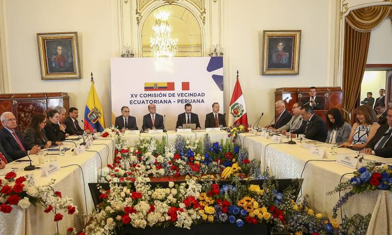 La suscripción del documento se realizó en el marco de la decimoquinta Comisión de Vecindad Ecuatoriana–Peruana / Foto: EFE