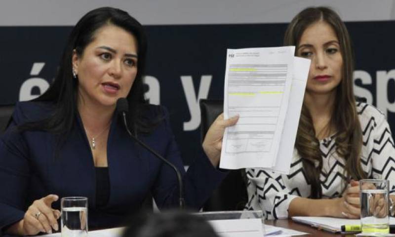 María del Carmen Maldonado, presidenta del Consejo de la Judicatura (izq.), dio detalles del avance en el proceso de evaluación a jueces de la Corte Nacional. Foto: El Comercio