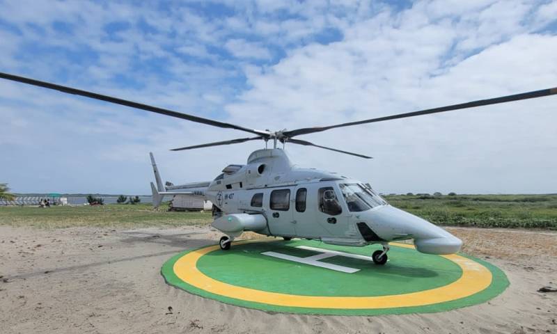 El helicópero siniestrado es un Bell-430 de la Fuerza Naval / Foto: cortesía Armada del Ecuador 