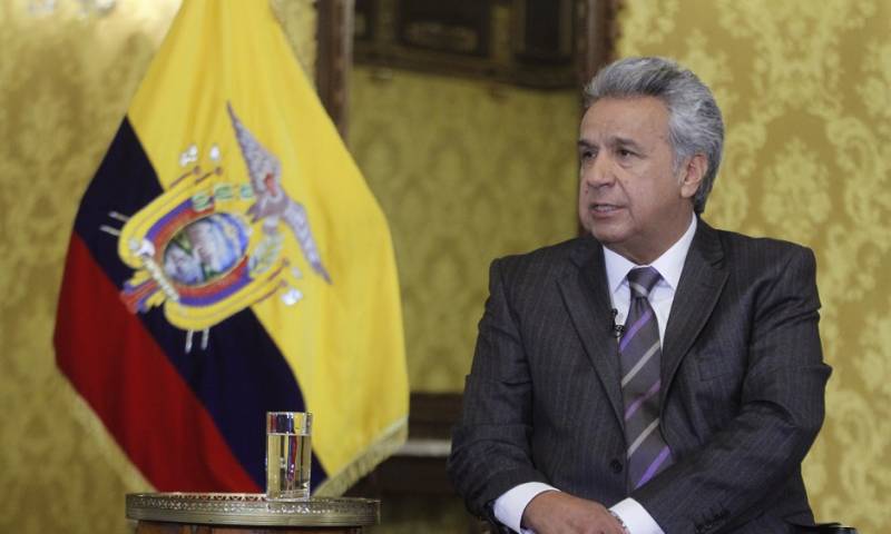  El Presidente de Ecuador, Lenín Moreno, habló esta mañana con la cadena NTN24 sobre la situación en la frontera con Colombia y otros temas de la coyuntura política. Foto: Eduardo Flores / Presidencia de la República. Foto: La República