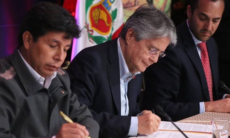 Lasso y Castillo trataron asuntos de seguridad y ambiente en Loja / Foto: cortesía Secretaría General de Comunicación de la Presidencia