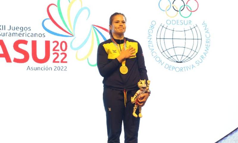 En la final de los 68 kilogramos venció a la colombiana Shanne Doncell Torres / Foto: cortesía Comité Olímpico Ecuatoriano