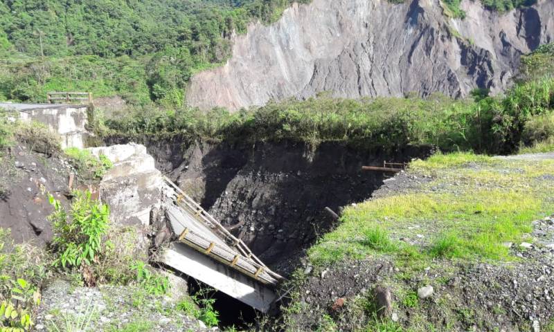 El río Coca continúa generando estragos. Foto / Cortesía Dirección Zonal del Ambiente y Agua Sucumbíos