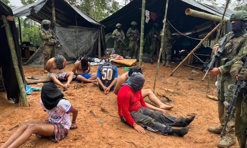 La minería ilegal y el narcotráfico ahora están vinculados a grupos armados colombianos / Foto: cortesía FF.AA.